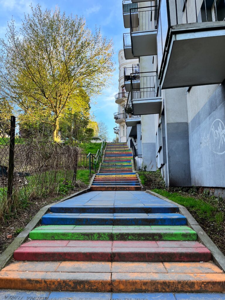 Kolorowe schody Podgórze Kraków